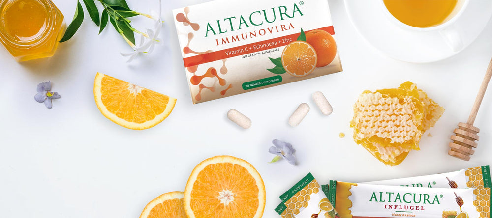 ALTA CARE Laboratoires has developed and produced Altacura line unique formulations enriched with propolis, vitamin C, lemon, zinc, honey, etc to help prevent colds and flu. Against stuffy nose, cough, feverish condition symptoms, we tend to take vitamins